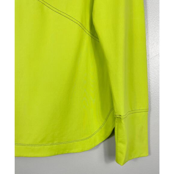 Title Nine Sunbuster Long Sleeve Pullover Neon Green Large Rash Guard Sun Shirt - Picture 9 of 11